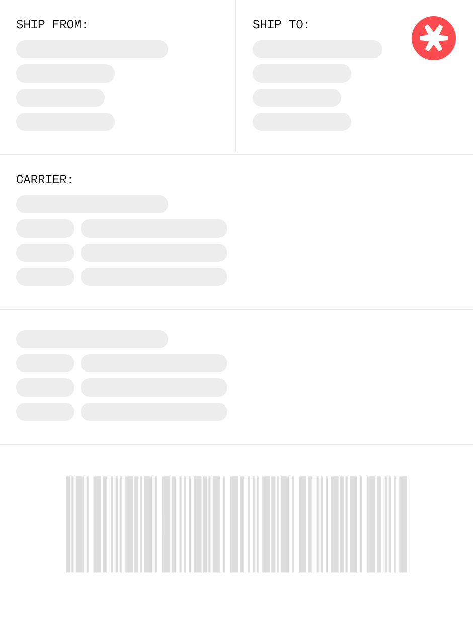 Pga shipping label template